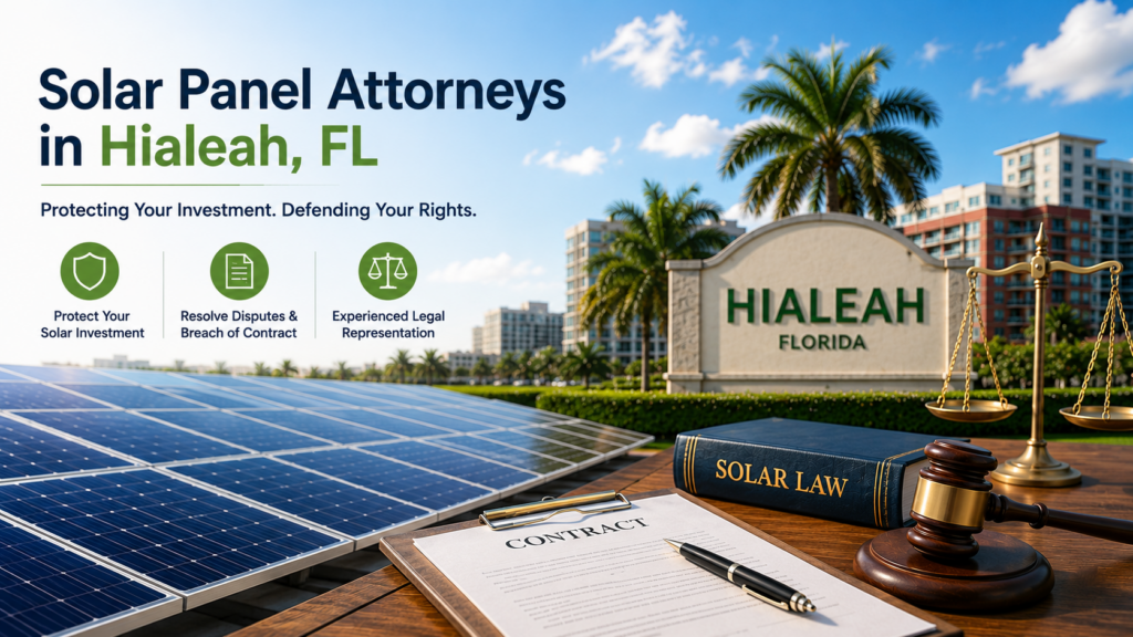 Solar panel attorneys in Hialeah, FL
